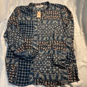 LOFT Plus tunic top polyester multicolored